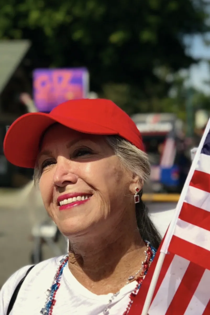 Llolyn at a Fourth of July parade