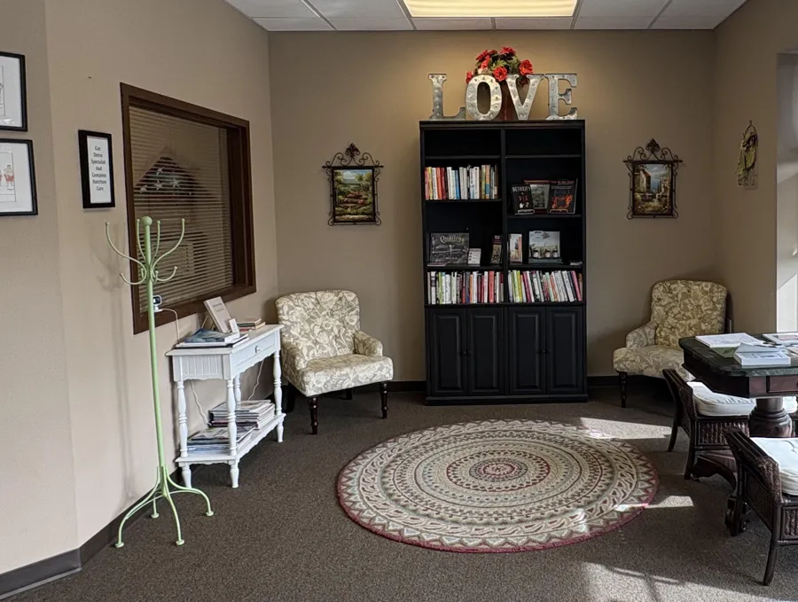The waiting area at the Wellness Center